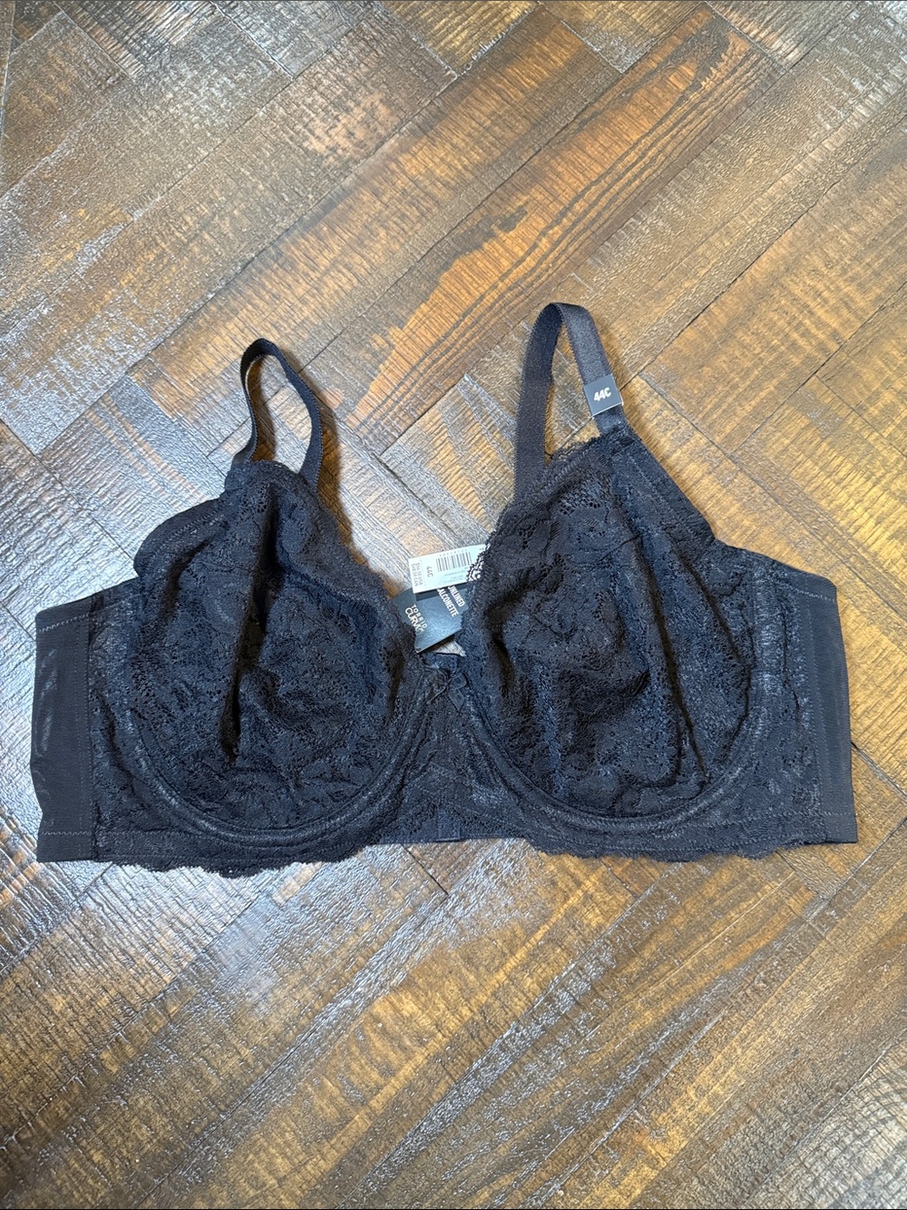 Torrid Curve Black Lace Unlined Balconette Bra 44C NWT Plus Size